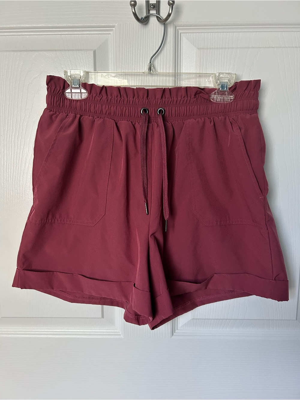 Danskin Pink Mauve High Waisted Paperbag Drawstring Short Size Medium